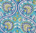 Close up detail of a floral block print design