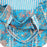 Blue Exotic Birds Quilted Cotton Tote Bag showing a close up of the handle