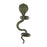 Cobra Design Green Patina Brass Handle on a white background