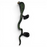 Side View of a Cobra Design Green Patina Brass Handle set against a white background