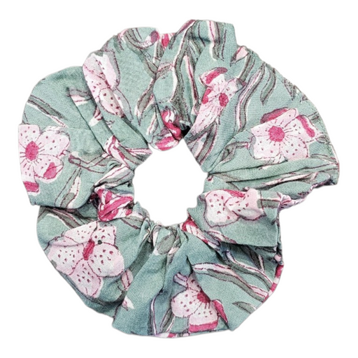 Constance Block Print Cotton Hair Scrunchie
