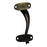 Reverse side of a Curved Fish Design Green Patina Brass Handle on a white background