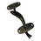 The reverse side of a Curved Fish Design Green Patina Brass Handle on a white background