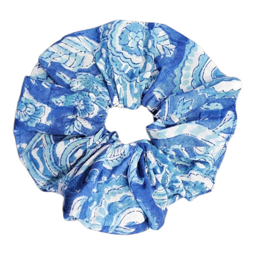 Delhpine Block Print Cotton Hair Scrunchie