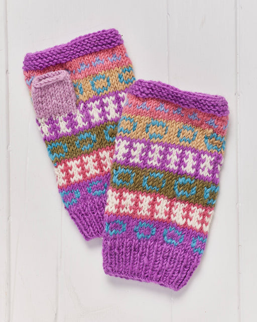 A pair of hand knitted woolen Dolpo Handwarmers
