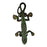 Gecko Design Green Patina Brass Handle on a white background