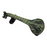 Green Brass Sitar Handle on a white background
