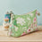 Green Patchwork Blockprint Large Wash Bag