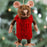 Mouse In A Red Knitted Dress