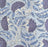 French Blue and White Floral Cotton Block Print Tablecloth