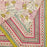 Decorative fabric with floral and geometric patterns