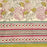 Floral pattern with striped border on a fabric background