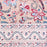 Block printed tablecloth featuring a layered border