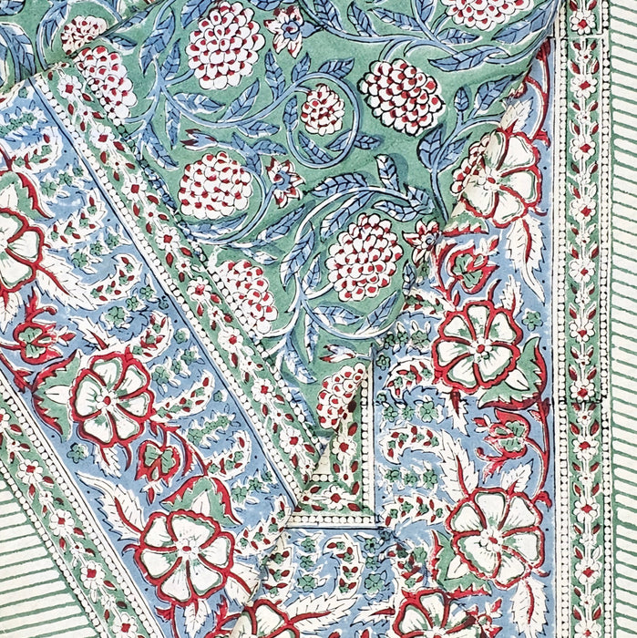 blockprint pomegranite design cotton tablecloth