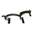 Horse Design Green Patina Brass Handle on a white background