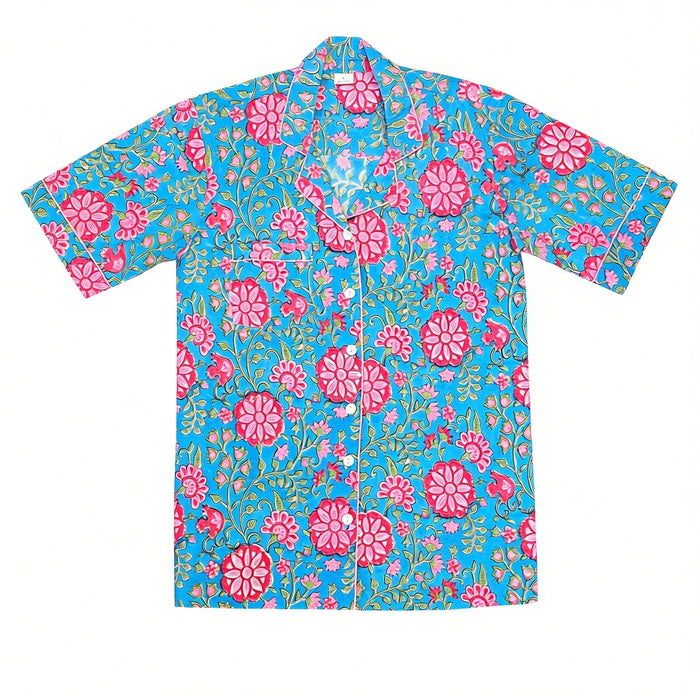 Ottoline Block-Printed Cotton Short Pyjama Set