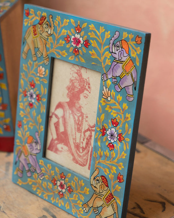 Jayan Elephant Hand Painted Photo Frame