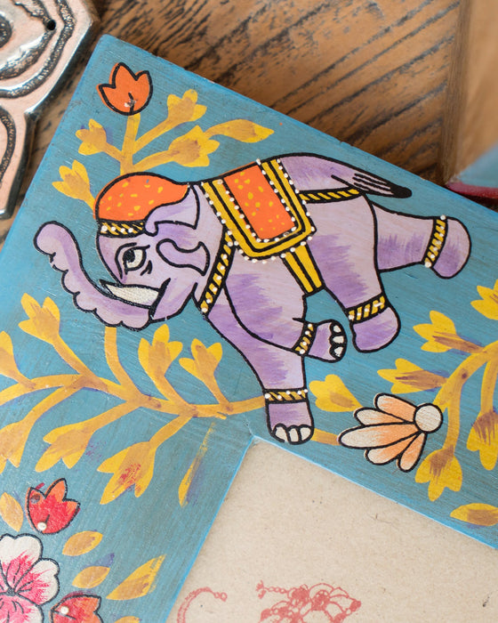 Jayan Elephant Hand Painted Photo Frame