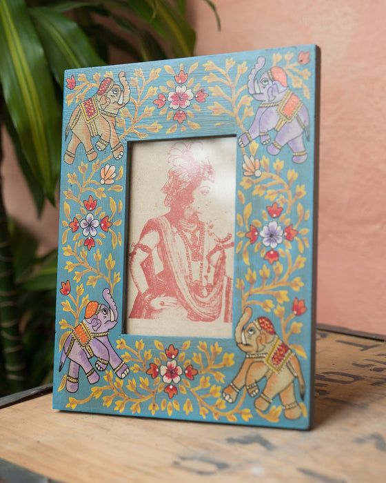 Jayan Elephant Hand Painted Photo Frame