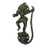Kaliya Mardan Krishna Design Green Patina Brass Handle on a white background