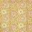 Golden turmeric hand-block printed cotton tablecloth with terracotta floral vines and sage green accents.