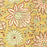 Detailed image of Golden turmeric hand-block printed cotton tablecloth with terracotta floral vines and sage green accents.