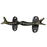Kissing Fish Design Green Patina Brass Handle on a white background