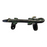 Long Crocodile Design Green Patina Brass Handle on a white background