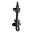 Long Crocodile Design Green Patina Brass Handle on a white background