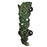Long Dragon Design Green Patina Brass Handle on a white background