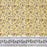 Decorative fabric pattern with pink flowers and green leaves on a yellow background