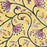 Close up of the Marigold Jaal Block Printed Cotton Tablecloth