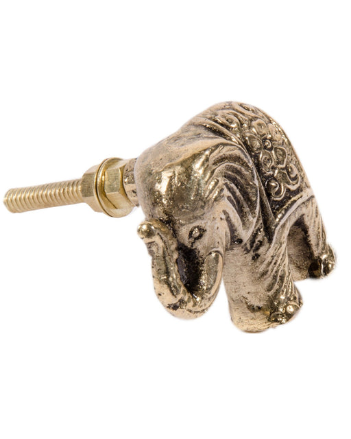Metal Elephant Shaped Knob Side View