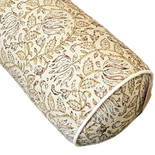 Natural Colours Block Print Bolster Cover