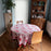 Block Print Tablecloth - Carmine Floral Design
