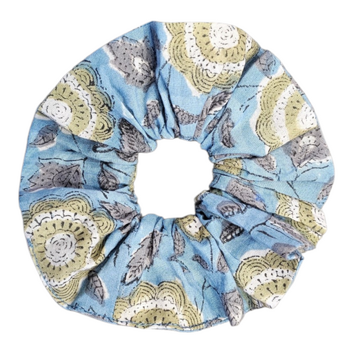 Phoebe Block Print Cotton Hair Scrunchie