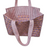 Quilted Block Print Tote Bag - Pink Tulips