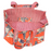 Quilted Block Print Tote Bag - Orange Cats