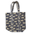 Quilted Block Print Tote Bag - Black Tiger