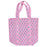 Quilted Block Print Tote Bag - Pink Butti Flower