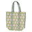 Quilted Block Print Tote Bag - Apple Green & Pink