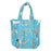 Quilted Block Print Tote Bag - Teal Zoo