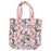 Quilted Block Print Tote Bag - Pink Monkey