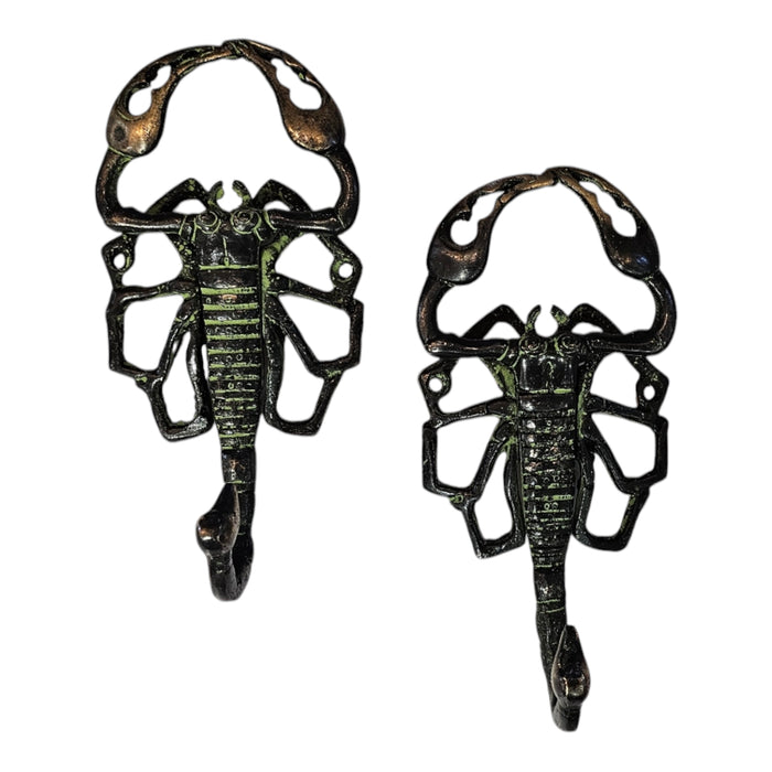 Green Scorpion Brass Hook