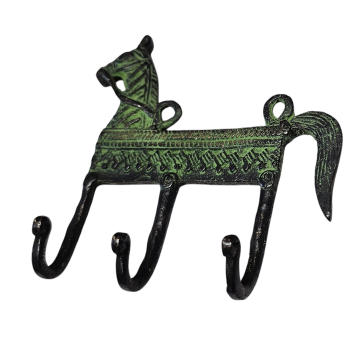 Green Donkey Brass Triple Hook