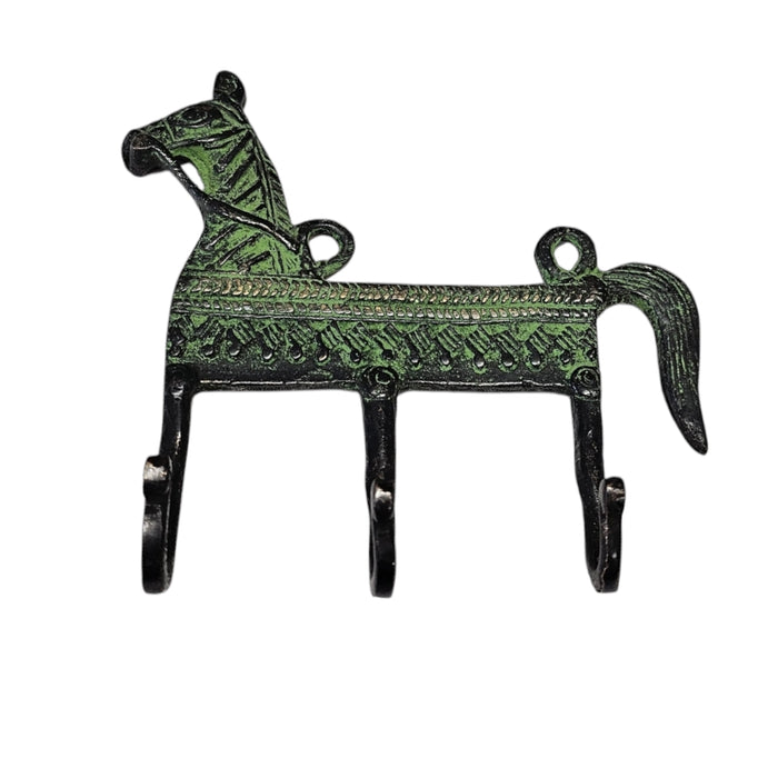 Green Donkey Brass Triple Hook