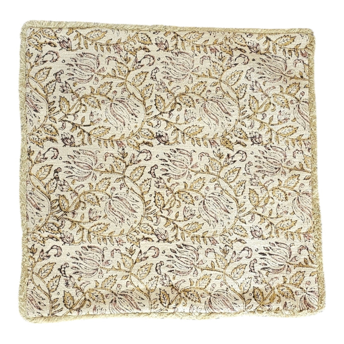 Natural Colours Block Print Cushion Cover