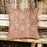 Brick Red Block Print Cushion Cover