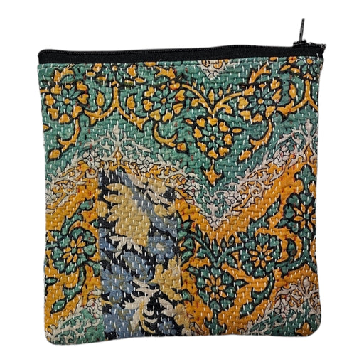 Cotton Kantha Zipped Pouch