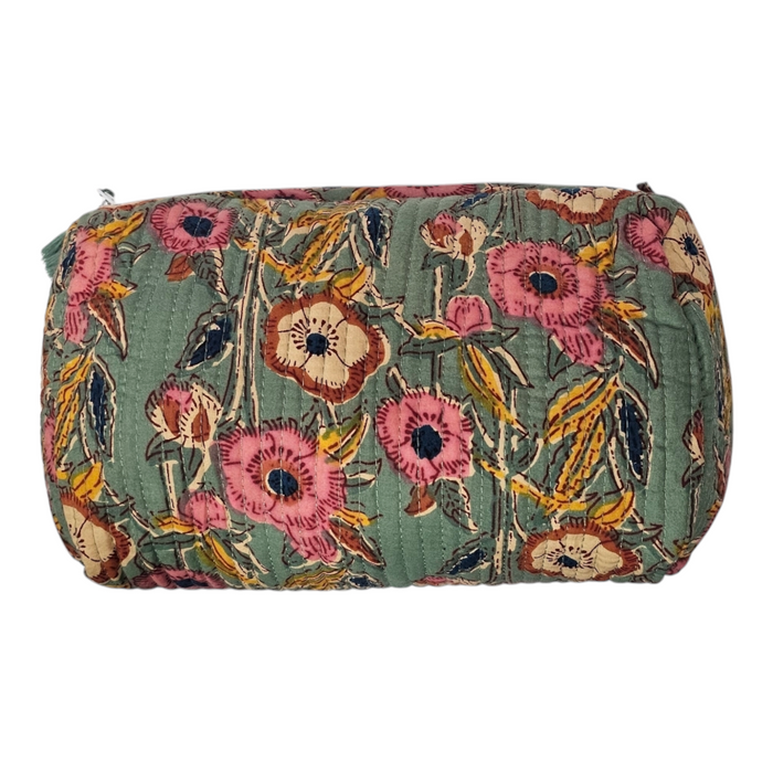 Block Print Wash Bag Forest Meadow